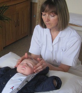 Cranial osteopathy on baby